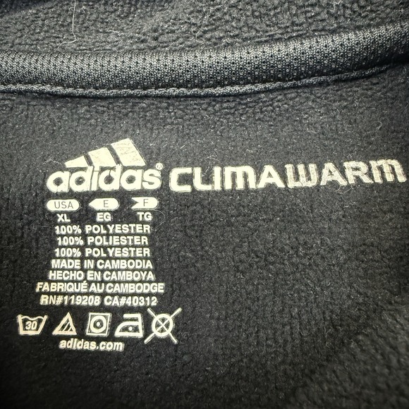 Adidas Nebraska Cornhuskers Football Hoodie Mens XL Black Pullover Climawarm - Picture 3 of 7